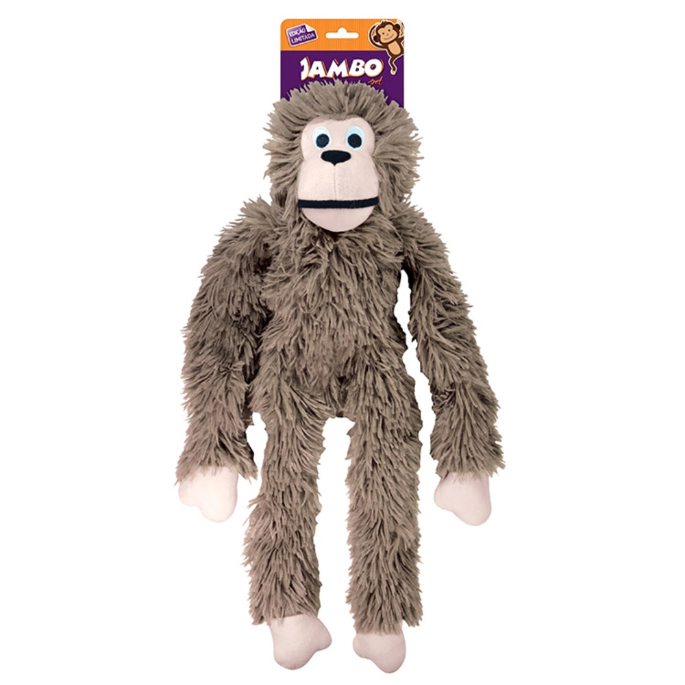 Pelucia Macaco Peludo Marrom Grande