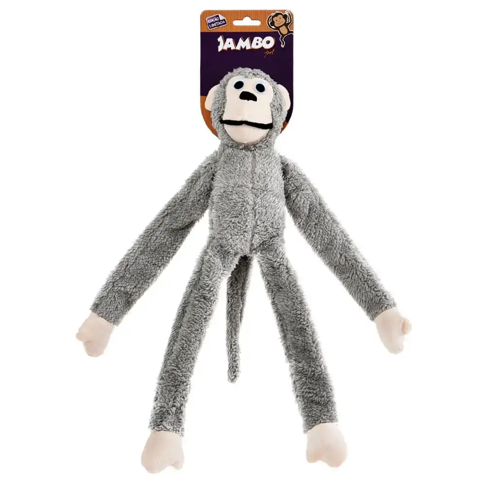 Brinquedo Macaco De Pelúcia Para Cães Edição Limitada Cinza Jambo