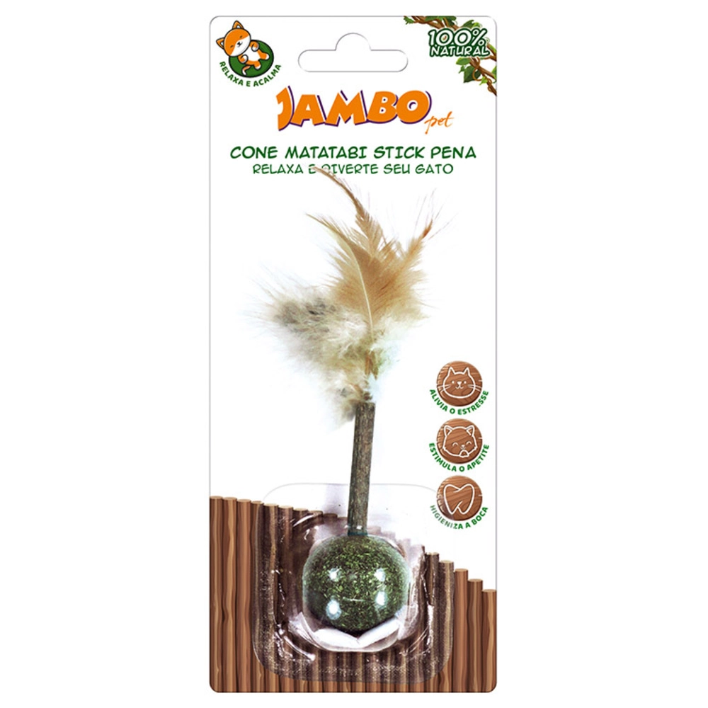 Cone Catnip Matatabi Stick Com Pena