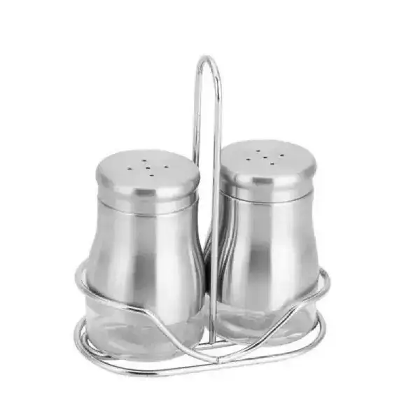 Porta Condimentos Luxo AÇO INOX 2 Peças Unyhome LN01KIT
