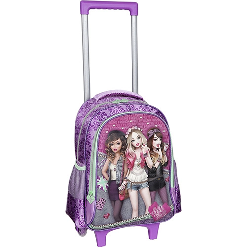 Mochila De Carrinho Pacific Selfie Girl Lilás Com Verde água E Prata