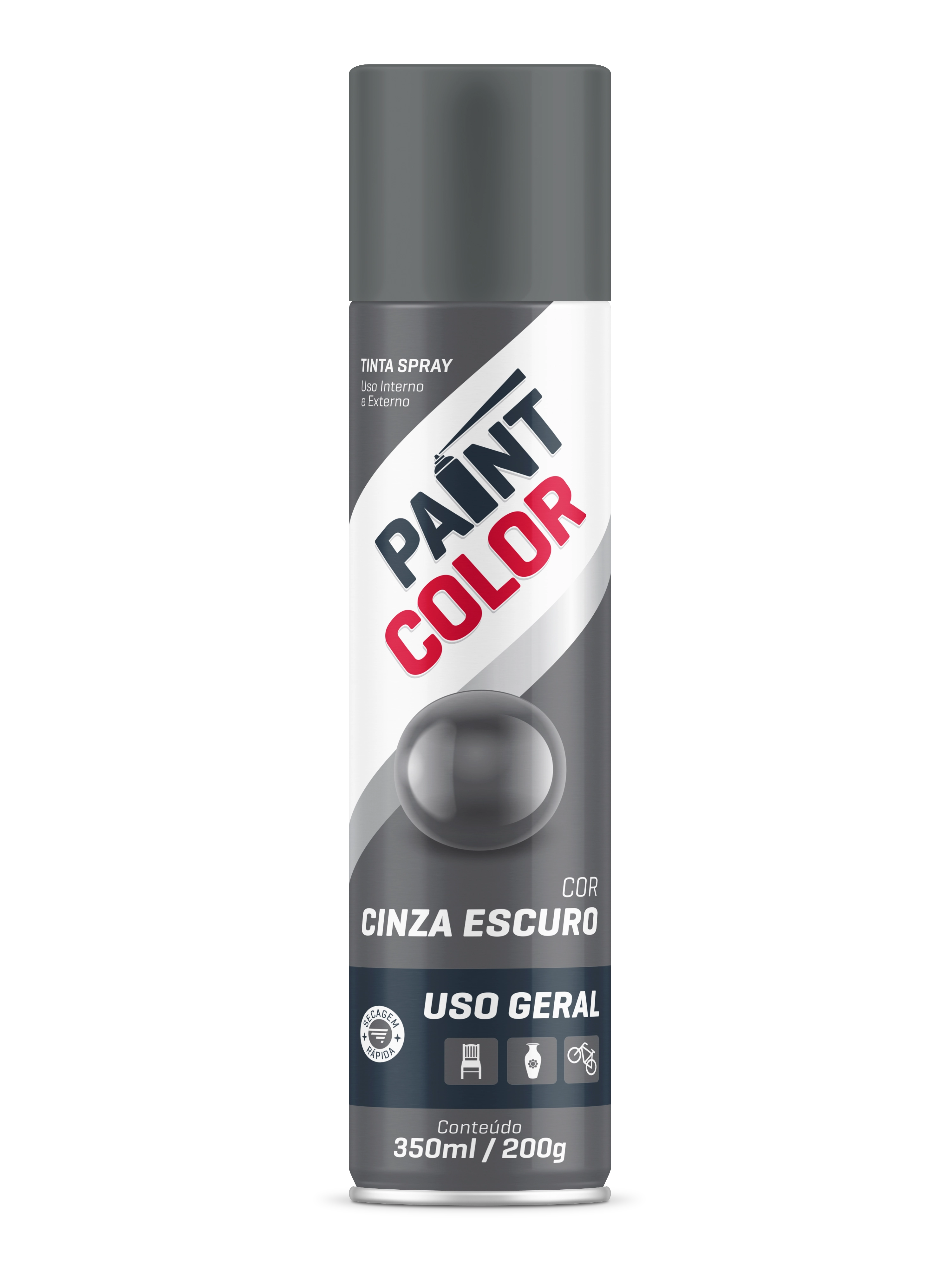 Tinta Paintcolor 350ml Cinza Escuro 5510128 Baston