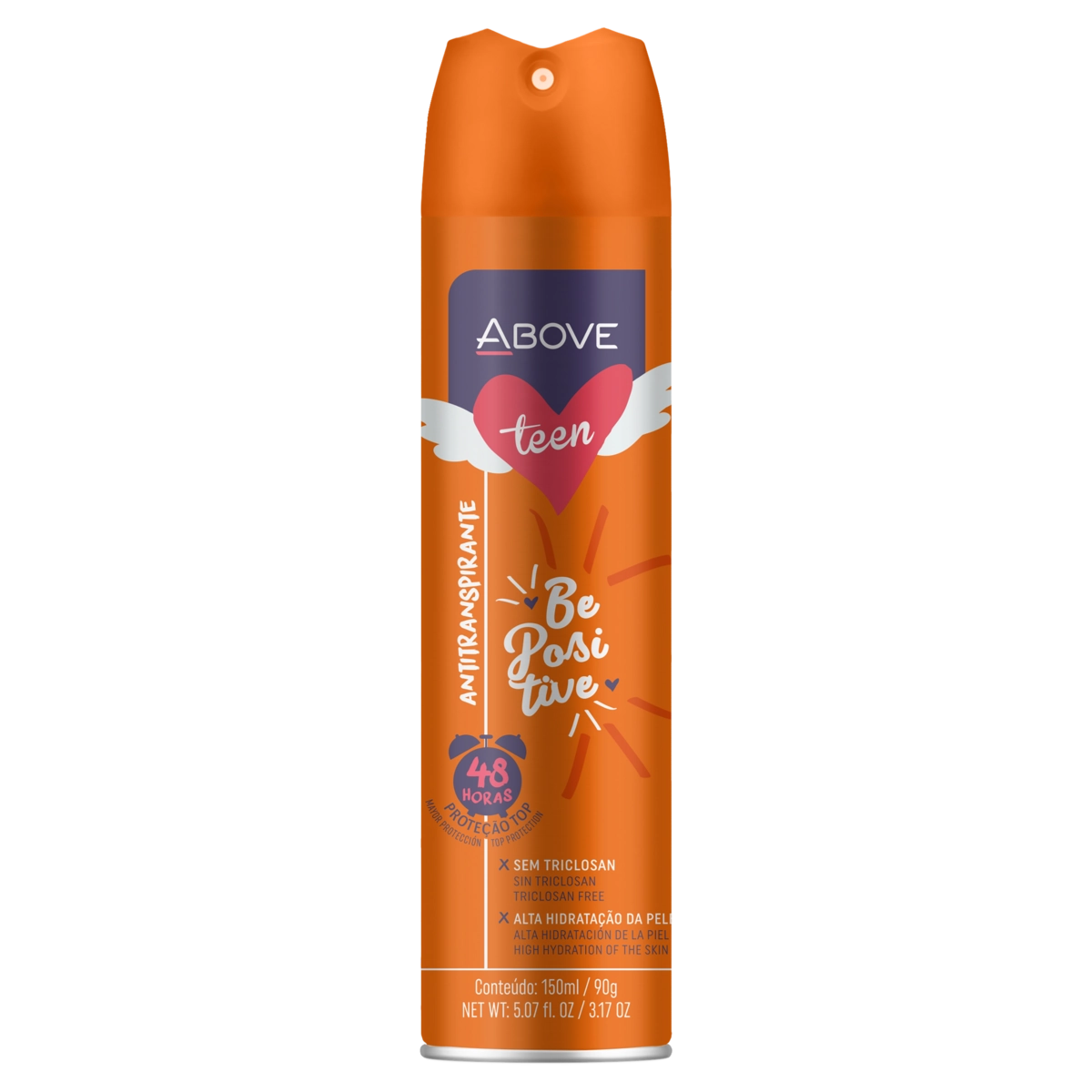 Antitranspirante Aerossol Above Teen Be Positive 150ml Spray