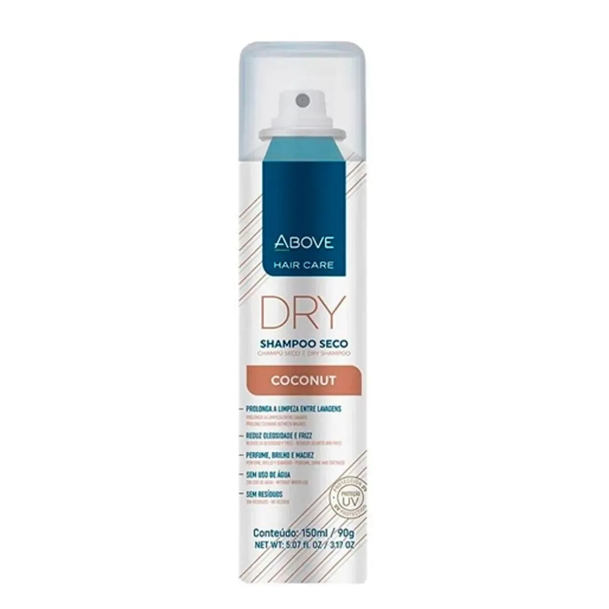 Shampoo Seco Above Coconut Reduz Frizz Brilho Maciez 150ml