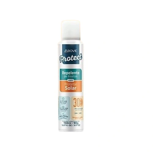 Repelente Aerossol Com Filtro Solar Fps 30 Above Protect Frasco 150ml Spray