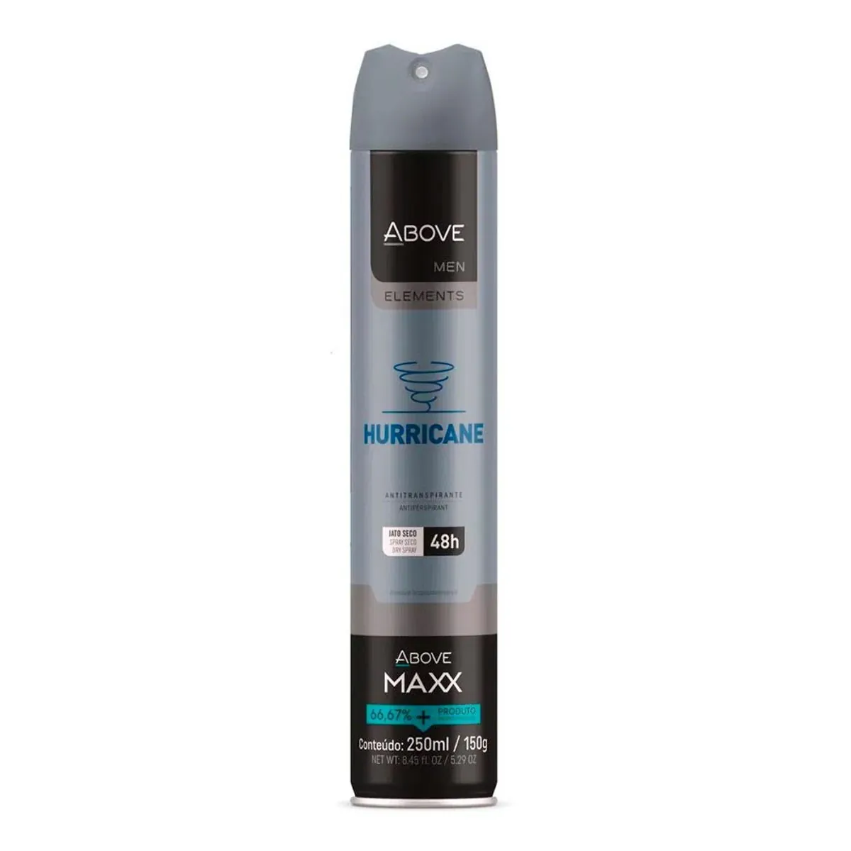 Antitranspirante Jato Seco Invisible Hurricane Above Men Elements Maxx 250ml Spray