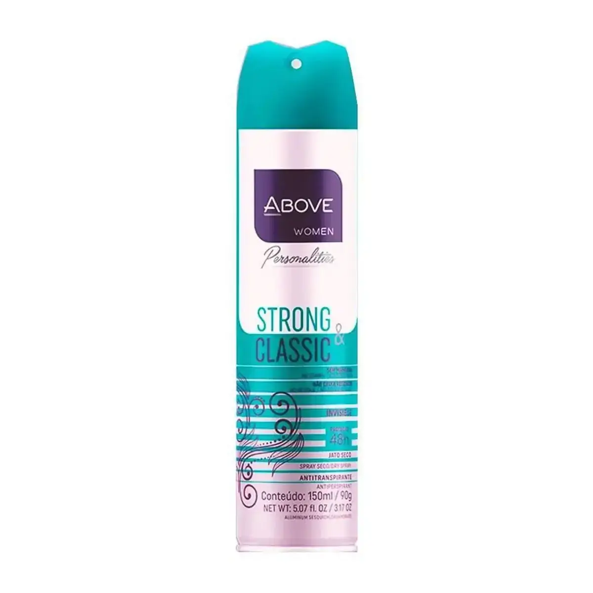 Desodorante Antitranspirante Above Women Personalities Strong & Classic Jato Seco 150ml