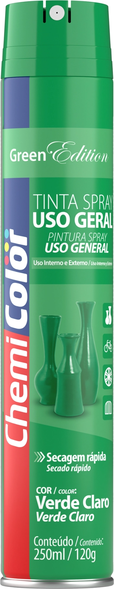 Tinta Chemicolor Verde Claro 250ml 680552 Baston