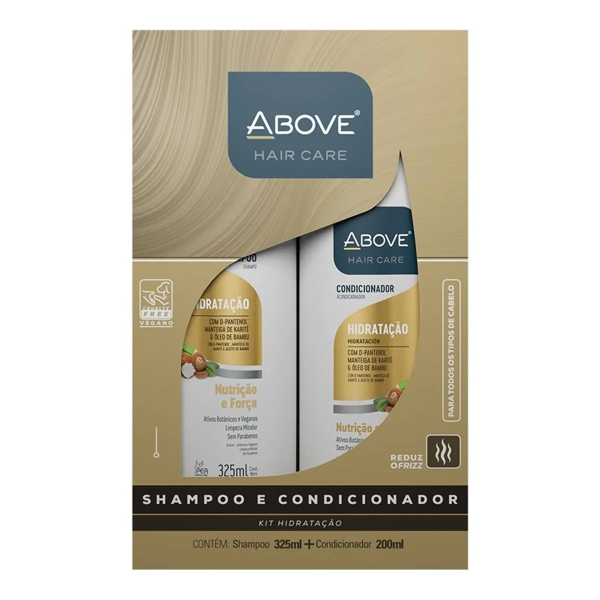 Kit Shampoo e Condicionador ABOVE Hidratação 325/325ml
