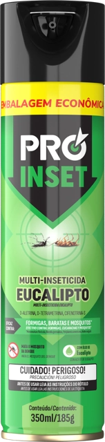 Multi Inseticida Aerossol Eucalipto Proinset Frasco 350ml Spray Embalagem Econômica