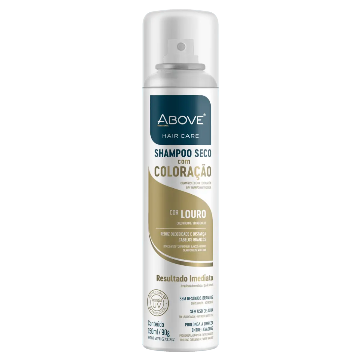 Shampoo A Seco Com Coloração Louro Above Hair Care Frasco 150ml Spray