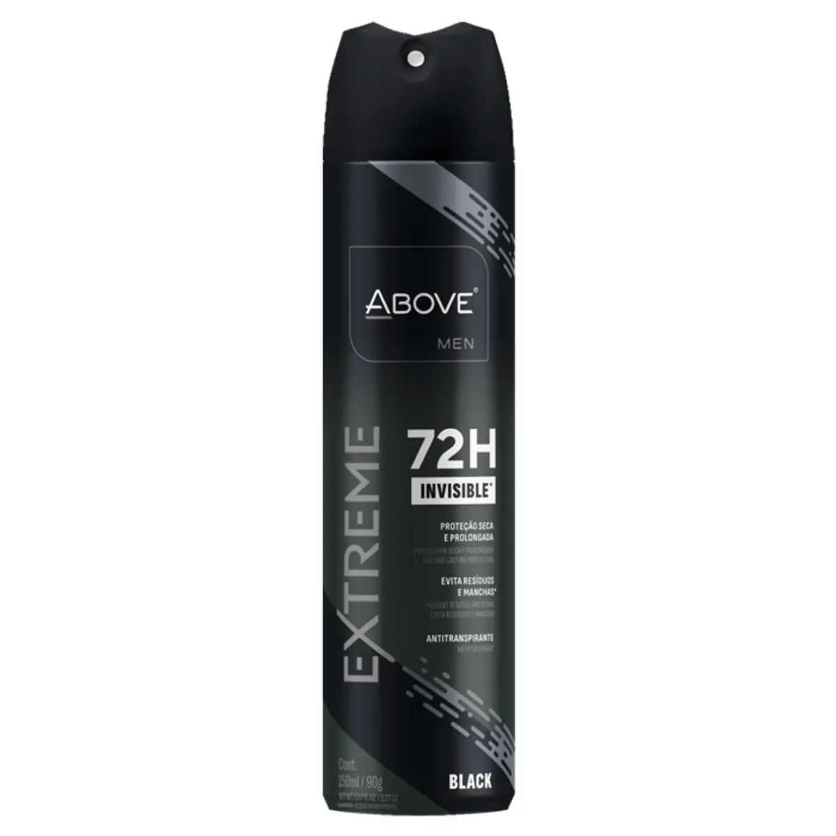 Desodorante Aerosol Men Extreme Black 72h Above 150ml