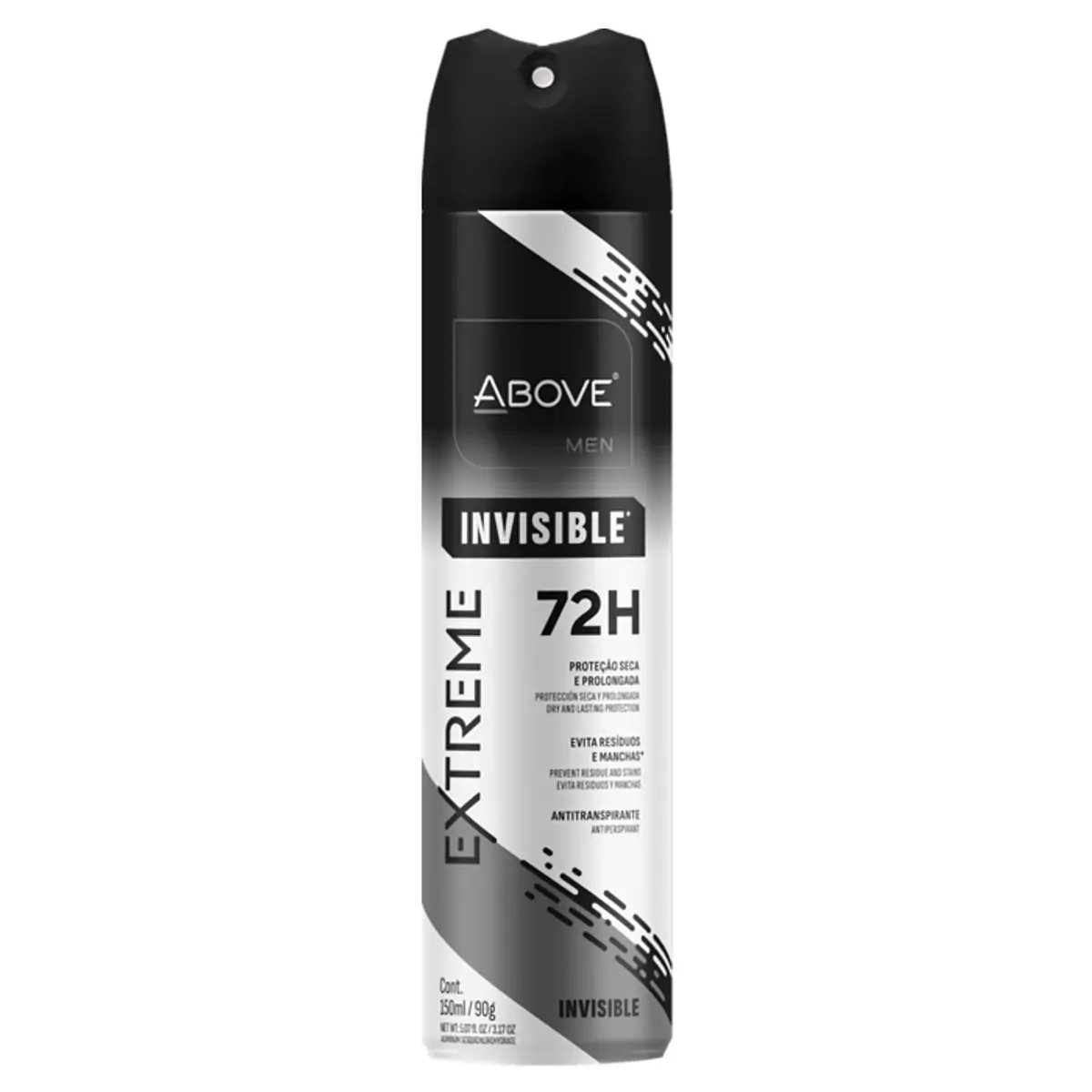 Desodorante Aerosol ABOVE Extreme Invisible 72h 150ml