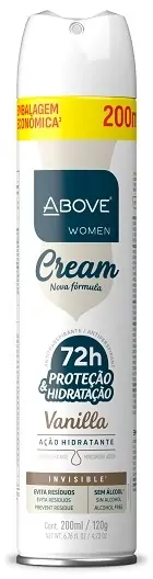 Antitranspirante Aerossol Invisible Vanilla Above Women Cream 200ml Spray Embalagem Econômica