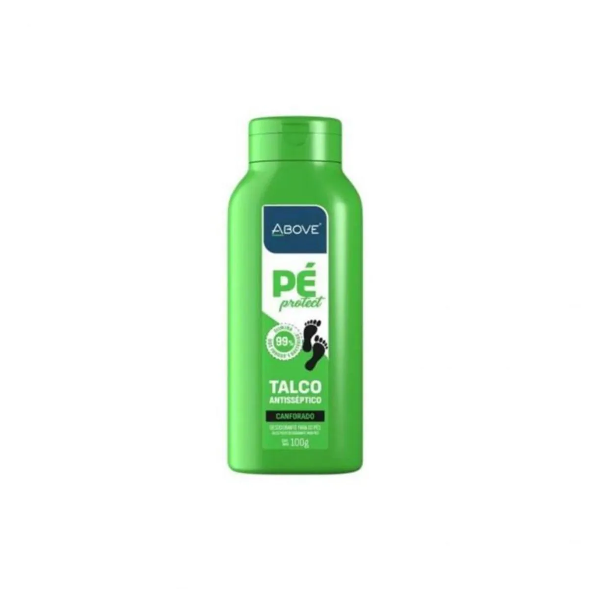 Talco Antisséptico Canforado Above Pé Protect Frasco 100g