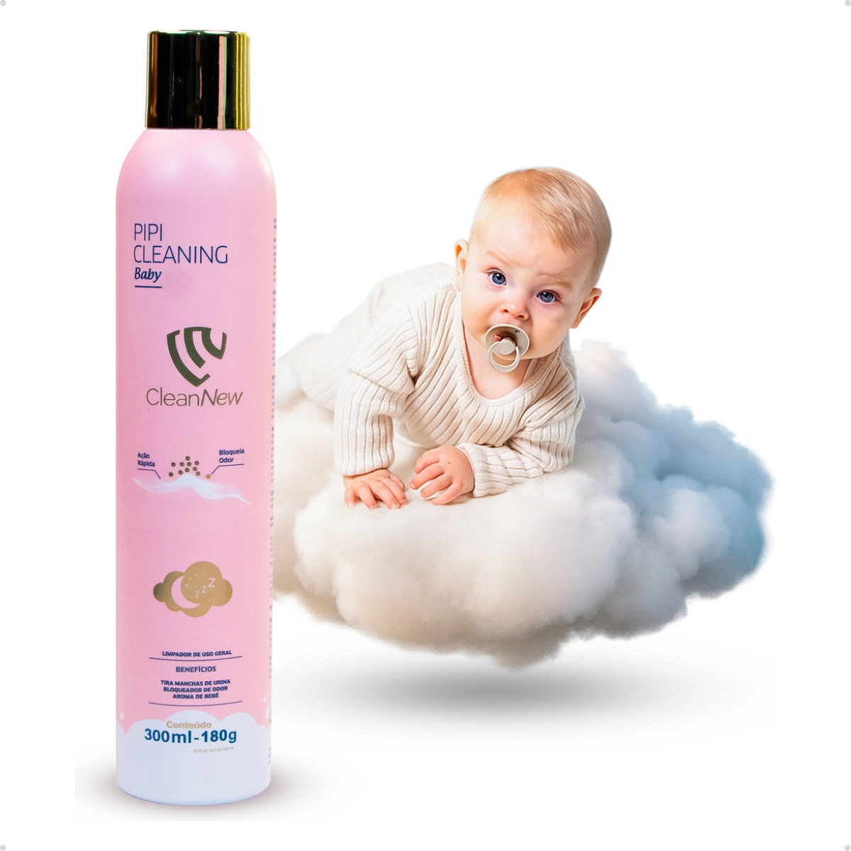 Limpeza De Xixi Com Bloqueador De Odor Pipi Cleaning Baby
