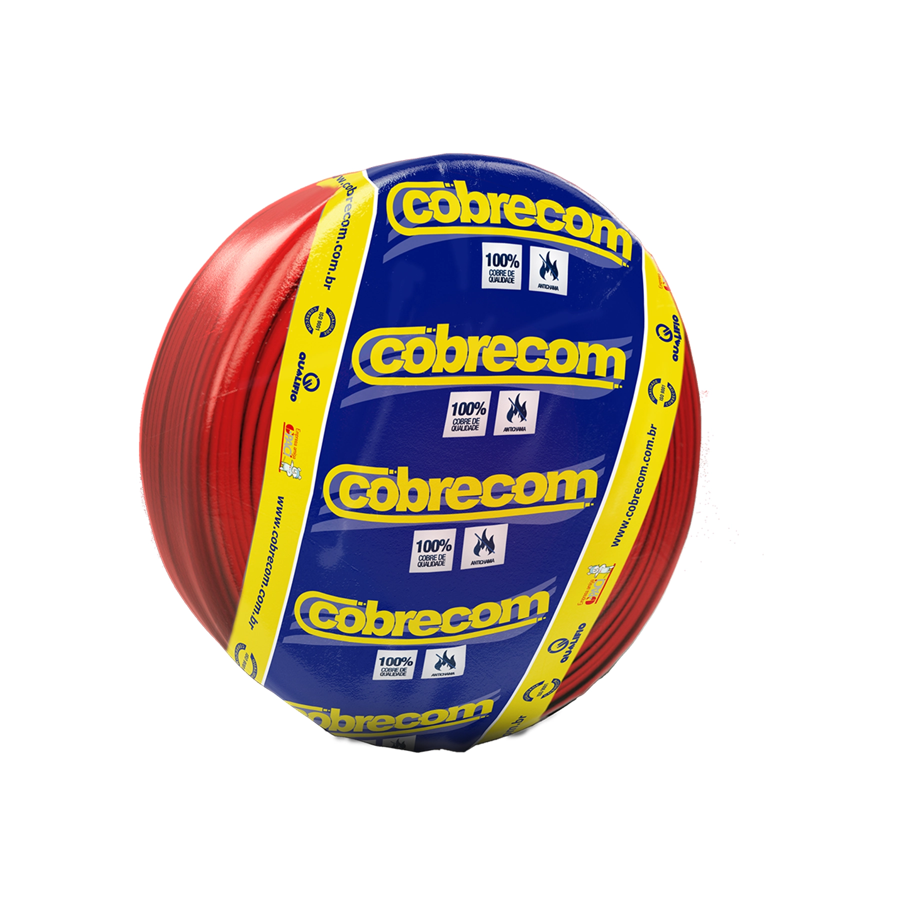 Cabo de Energia 10mm 50m Vermelho Cobrecom