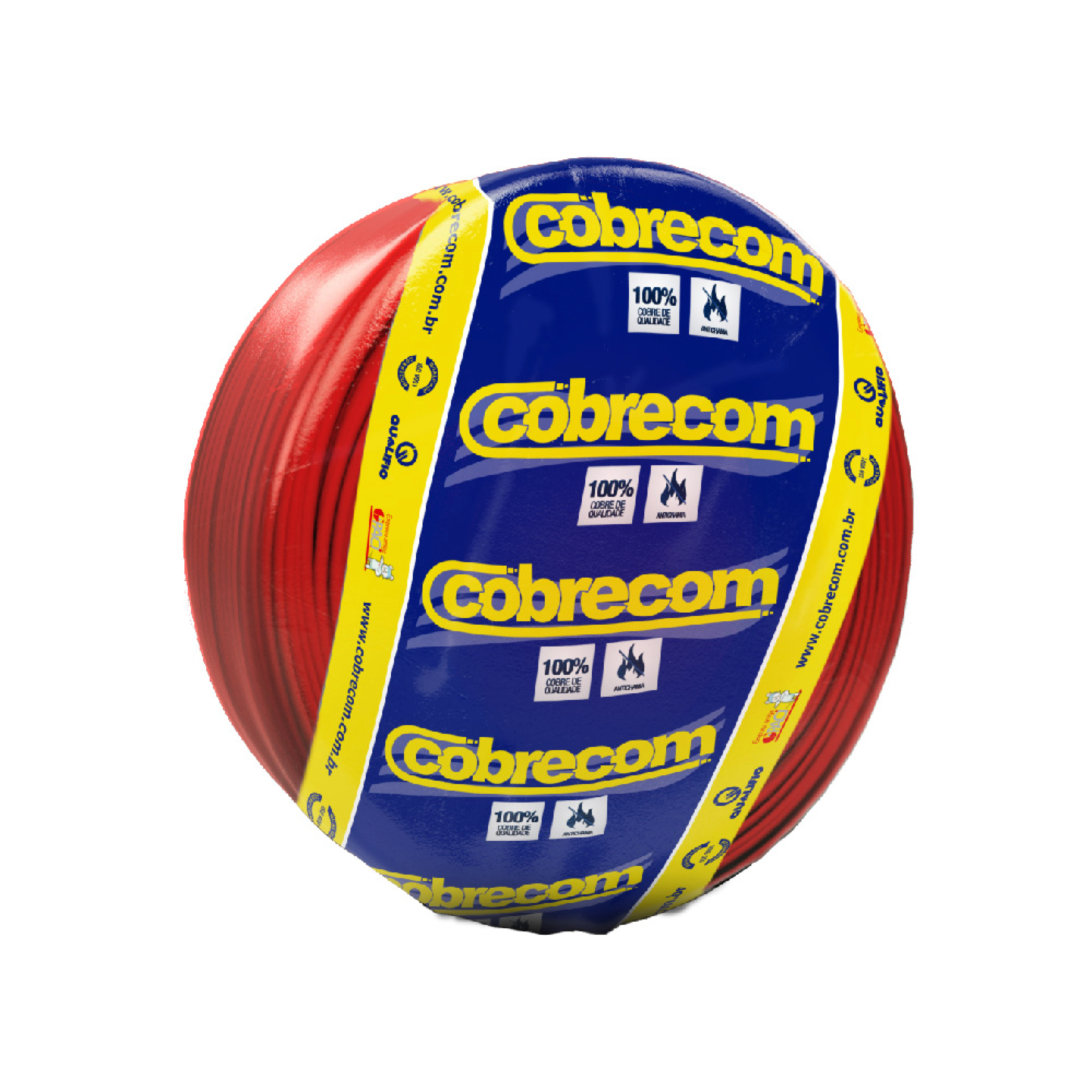 Cabo Flexível 1,5mm 25m Vermelho 750V Cobrecom