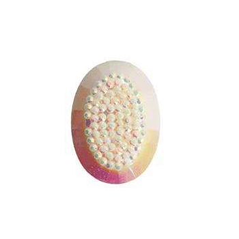 Contas Oval Borda Nacarado 1,3x1,8cm C/10 Ac 0115p