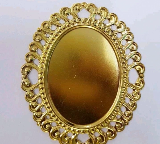 Acessorio Metal Tag Oval Ouro Rs 5cm C/10 Ac 0111r