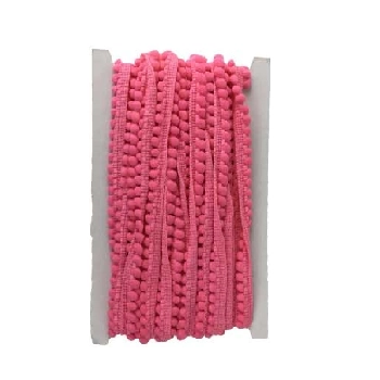 Franja Mini Pompom Rosa Claro 9m