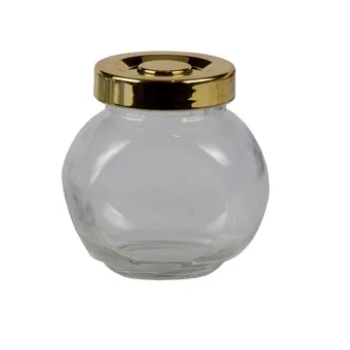 Enfeite De Vidro Mini Baleiro Ouro Ref.vd 012sour