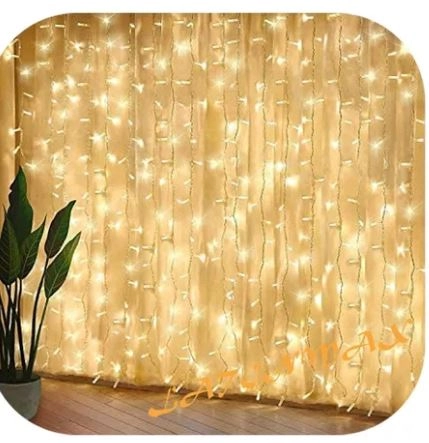Cortina C/300 Led Luz Amarela 3x2,8m Ref.ld 0211