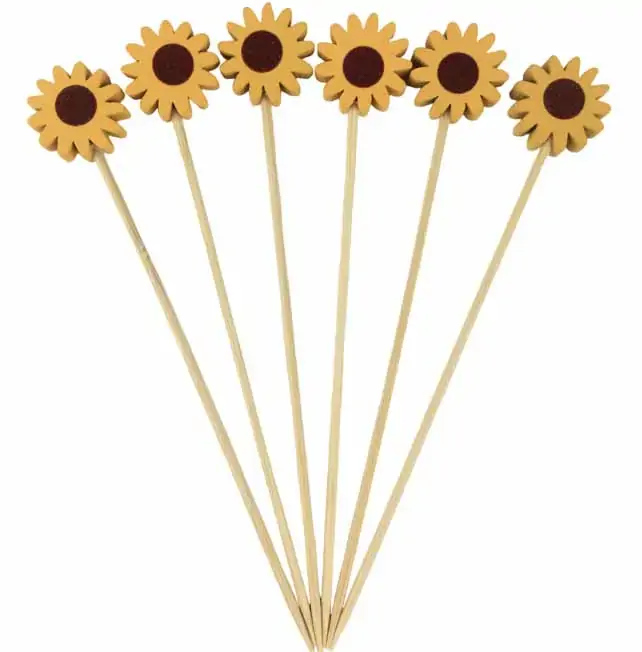 Ot 0095ucc Espeto Bambu Girassol C/20un 1x20un