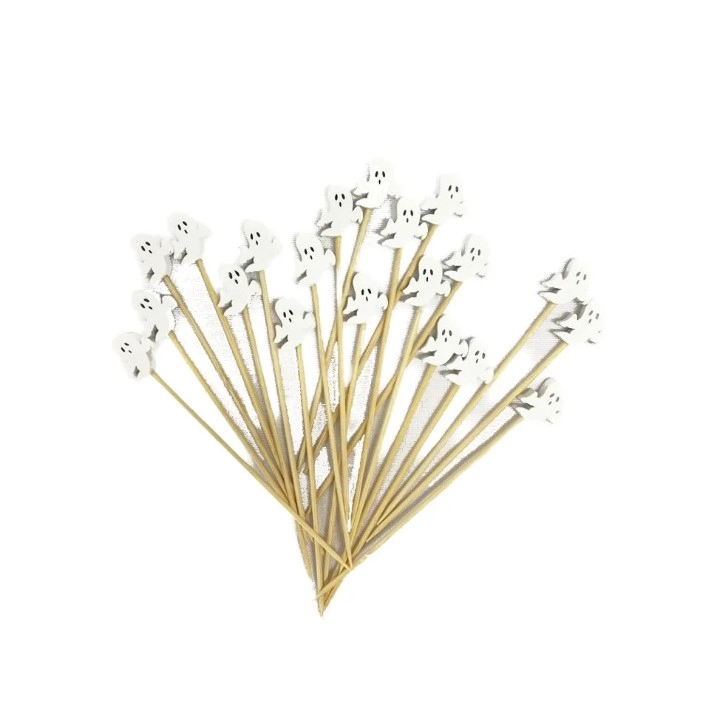 Ot 0098fan Espeto Bambu Fantasma C/20un 1x20un