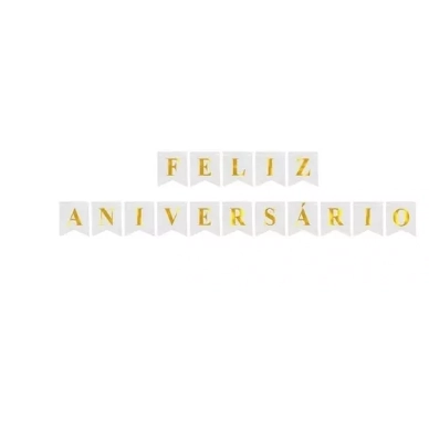 Enfeite Decorativo Feliz Aniversario Ref: Ef 0152sbra