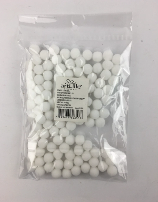 Pompom Brc 1cm 100un Bj 0021bra Art Lille