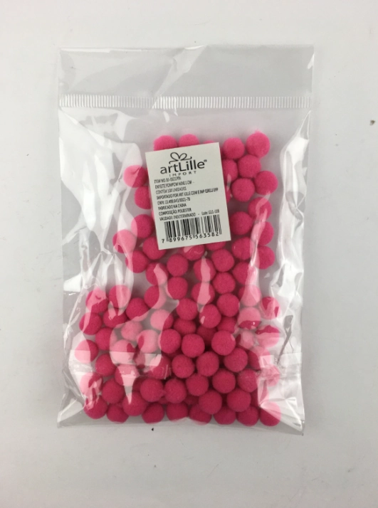 Pompom Pink 1cm 100un Bj 0021pin Art Lille