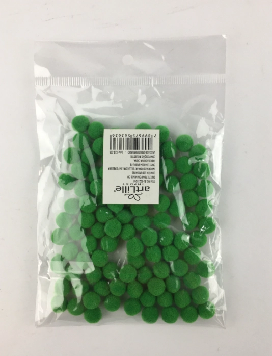 Pompom Vd Menta 1cm 100un Bj 0021vdm Art Lille