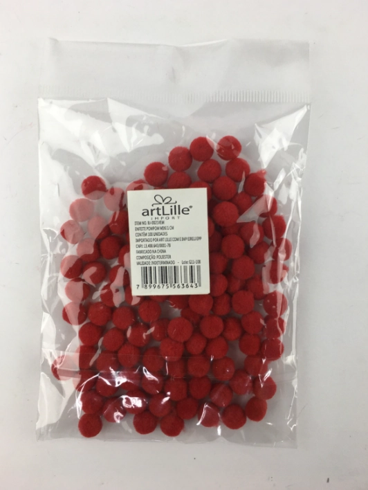 Pompom Verm 1cm 100un Bj 0021vem Art Lille