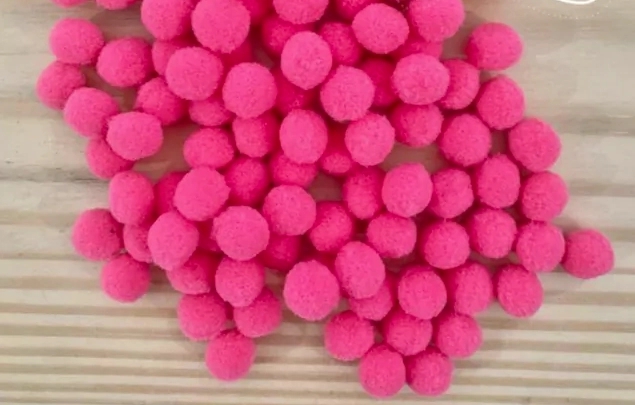 Pompom Pink 1,5cm 100un Bj 0022pin Art Lille