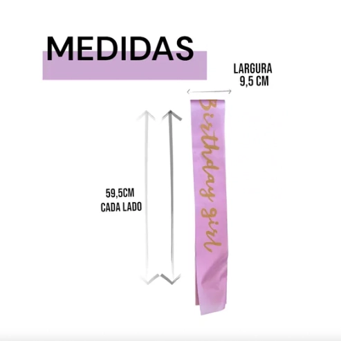 Enfeite Decorativo Faixa Birthday Girl Unit Gr Ref: Ad 0017groc