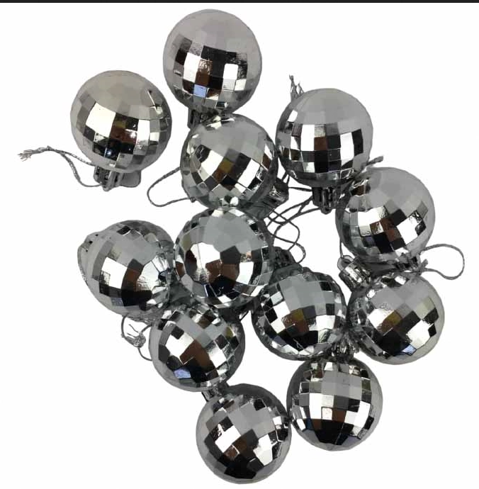 Enfeite Plastico Disco Ball Mini C/6 Ref: Ac 0160pra