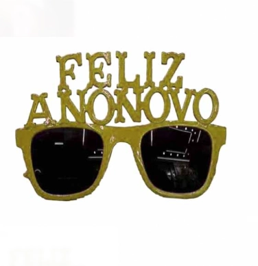 Oculos Feliz Ano Novo Dourado Ref.ad0023our Art Lille