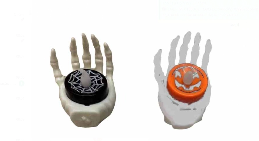 Vela Led Mao Esqueleto Ref.ha 0158