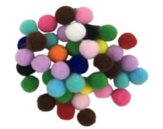 Enfeite Decorativo Pompom 2cm 100un Bj 0024mix Art Lille