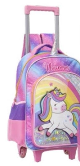 Mochila C/carrinho Unicornio Ref.mif5339 C