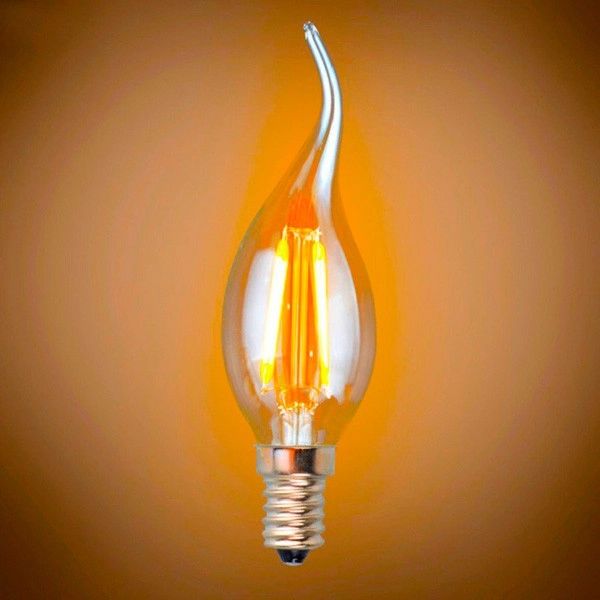 Lâmpada Led 4w C35l 220v Velavintage Retrô E14 Industrial Design Thomas Edison Filamento Led 2200k Carbono Lm1759