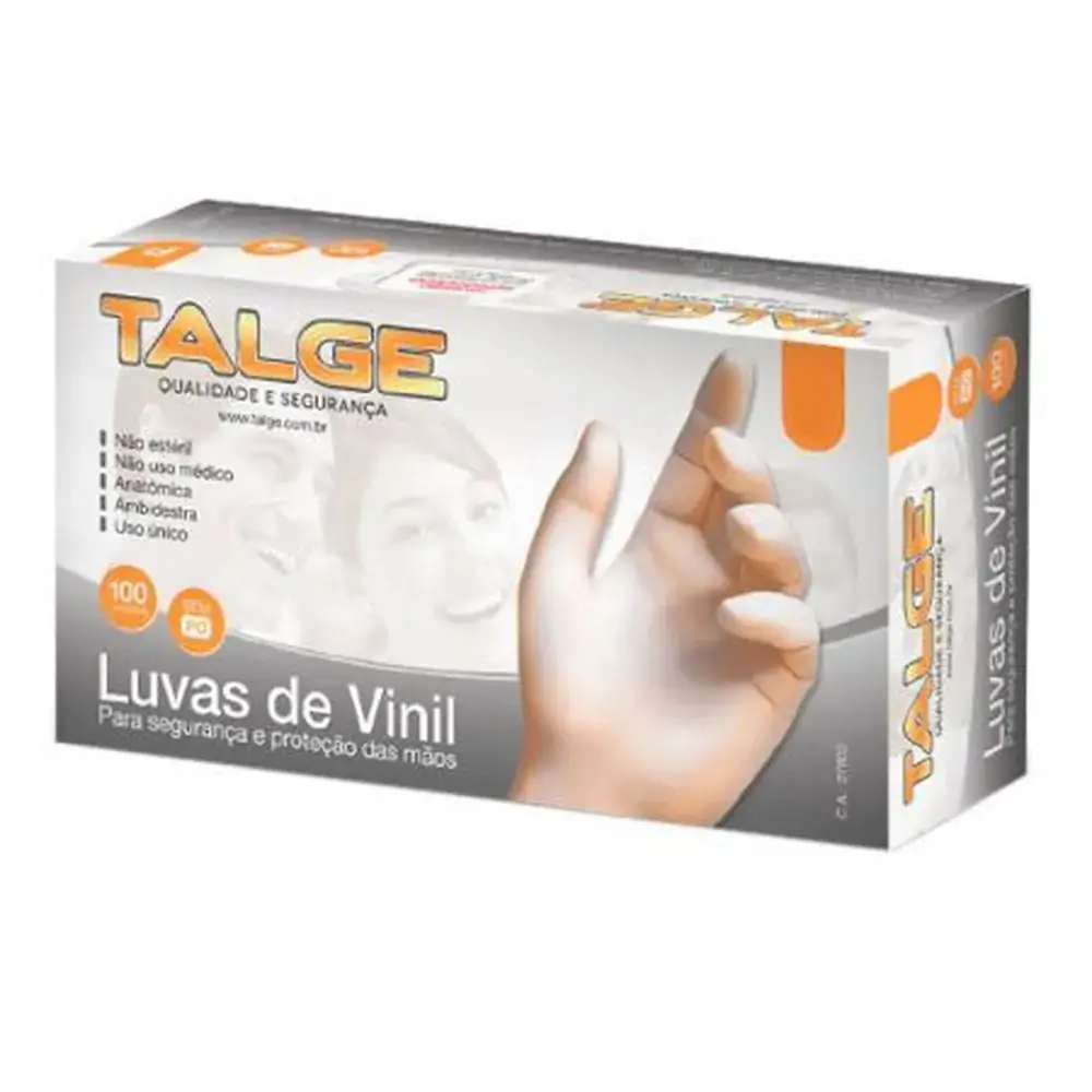 Luva S/ Amido P 100 Un Vinil Talge
