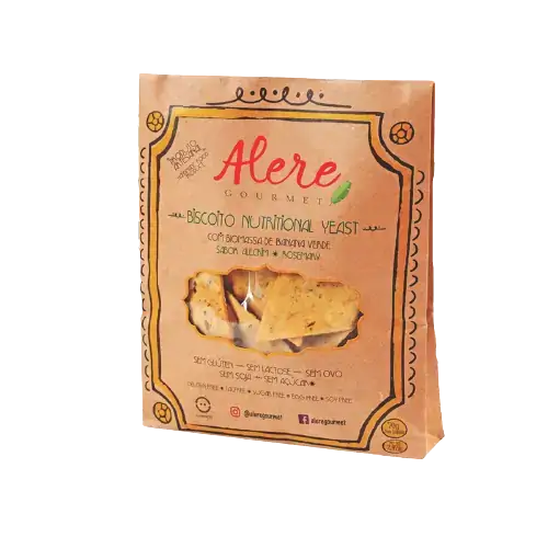 BISCOITO ALERE NUTRITIONAL YEAST E ALECRIM 70G