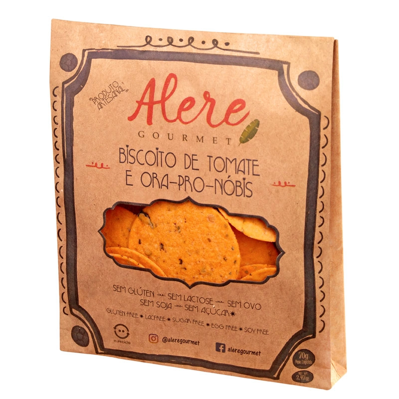 BISCOITO ALERE TOMATE E ORA-PRO-NÓBIS 70G