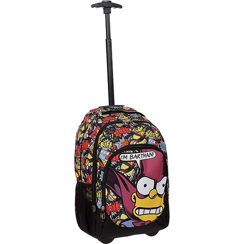 Mochila Infantil Com Rodinhas The Simpsons Heróis Pcf Global
