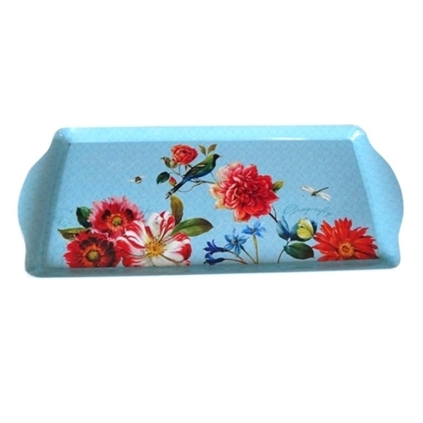 Bandeja Plastica Urban Sweet Flowers Small Azul