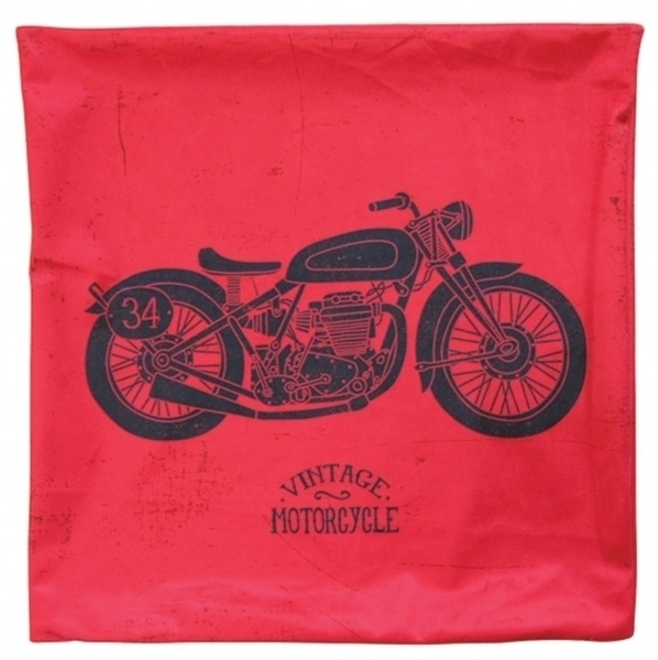 Capa P/almofada Urban Motorcycle Vermelha