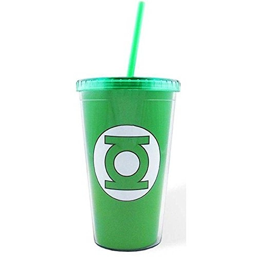 Copo Plastico Urban C/tampa/canudo Lanterna Verde
