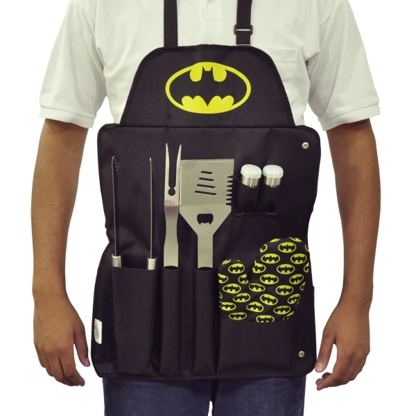 Set C/8 Pcs Churrasco Urban Batman Logo